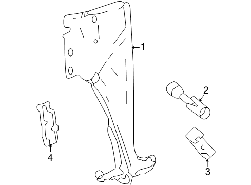 2006 Hummer H2 Fender, Front Passenger Side Diagram for 15266356