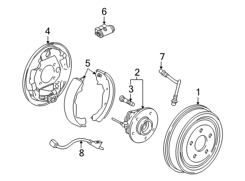 2007 Saturn Vue Brake Components Diagram 5 - Thumbnail