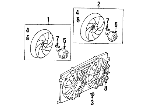 2002 Oldsmobile Aurora Cooling Fan Diagram 2 - Thumbnail