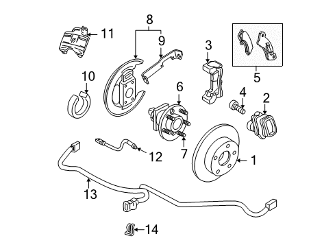1998 Buick Regal Parking Brake Control Diagram for 10356096