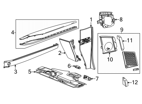 2025 Cadillac Escalade Instrument Panel Components Diagram 2 - Thumbnail