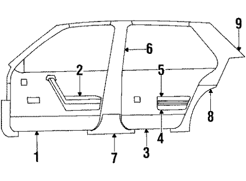 1984 Buick Skyhawk Interior Trim Diagram 2 - Thumbnail