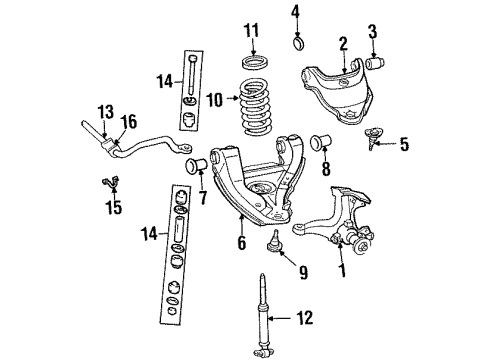 1991 Chevy C1500 Stabilizer Bar & Components Diagram 4 - Thumbnail
