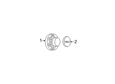 1996 GMC C3500 Wheel Covers & Trim Diagram 5 - Thumbnail