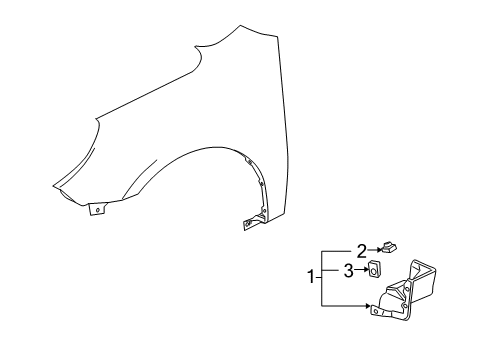2015 Chevy Equinox Mud Guard Diagram for 19170497