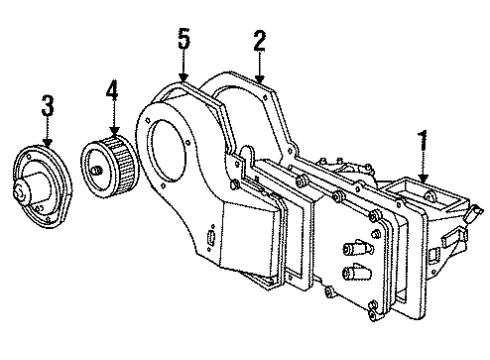 1995 Oldsmobile Cutlass Ciera Blower Motor & Fan Diagram