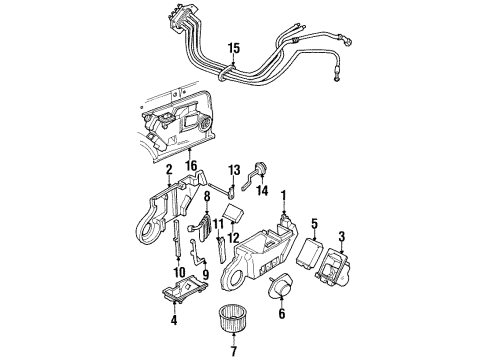 1994 Oldsmobile Silhouette Tube Assembly Diagram for 10205065