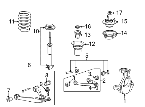 2010 Chevy Tahoe Front Suspension Components Diagram 4 - Thumbnail