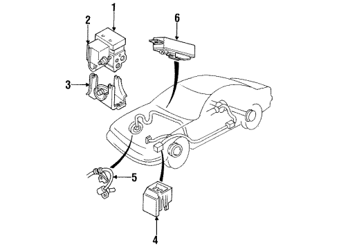 1996 Buick Commercial Chassis Insulator Bracket Diagram for 10276303