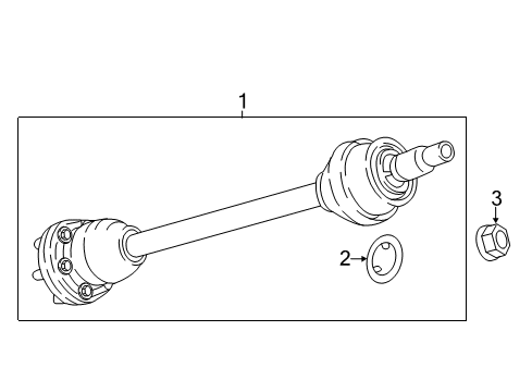 2023 Chevy Camaro Drive Axles - Rear Diagram 3 - Thumbnail
