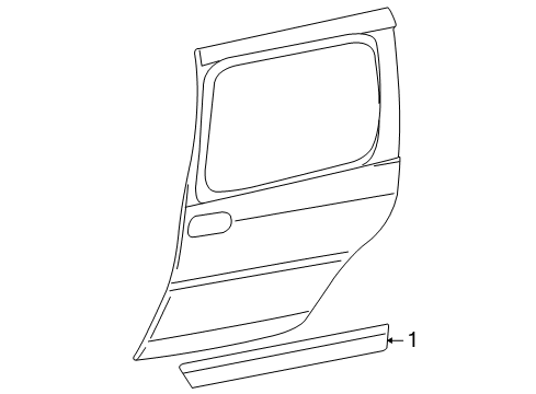 2006 Buick Terraza Exterior Trim - Side Door Diagram