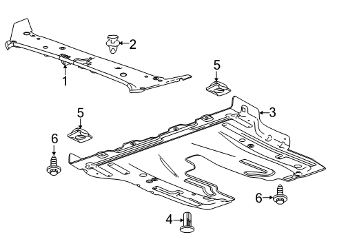 2017 Buick Verano Splash Shield Retainer Diagram for 95216004