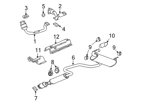 2010 Chevy Malibu Exhaust System Diagram 2 - Thumbnail