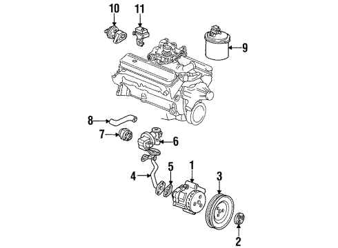 1992 Buick Commercial Chassis Fan Spacer Diagram for 14076493