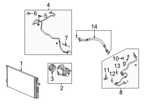 2005 Chevy Cobalt Compressor Diagram for 15893104