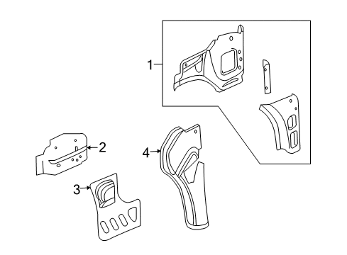 2009 Buick Enclave Insulator, Passenger Side Diagram for 84205553