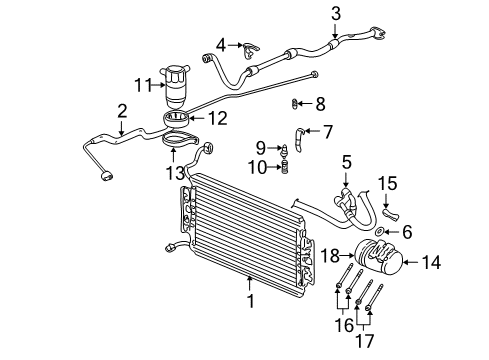 1999 Oldsmobile Alero Dehydrator Insulator Diagram for 22637437
