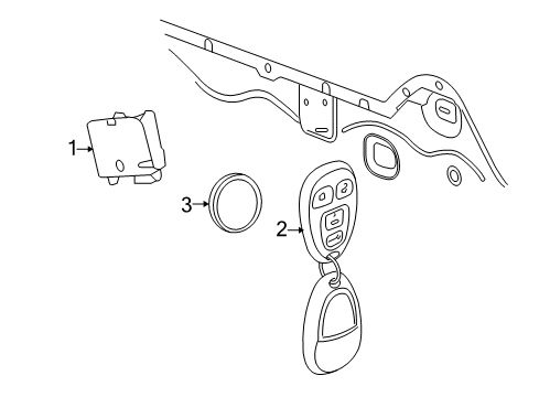 2006 Pontiac Solstice Transmitter Diagram for 22733523