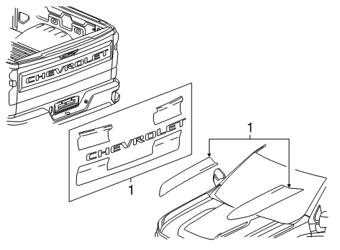 2024 Chevy Silverado 1500 Stripe Tape Diagram 3 - Thumbnail
