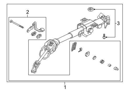 2005 Pontiac GTO Steering Column Assembly Diagram