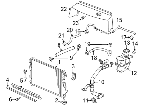 2007 Saturn Vue Upper Hose Diagram for 15914227