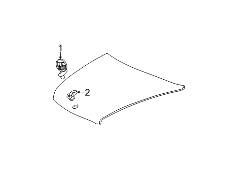 1998 Buick Park Avenue Exterior Trim - Hood Diagram