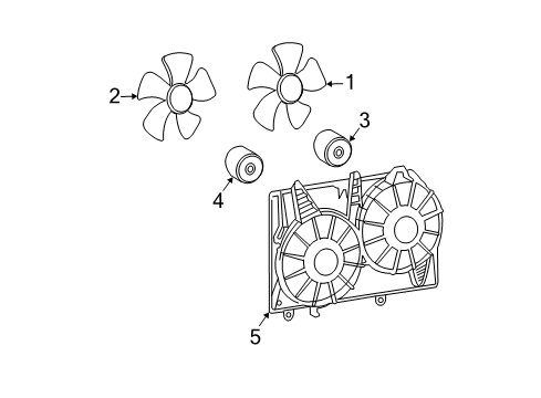 2004 Cadillac CTS Cooling Fan Diagram 3 - Thumbnail