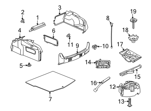2008 Pontiac G8 Floor Mat Diagram for 92277971