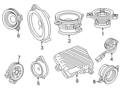 2025 Buick Enclave Rear Speaker Diagram for 85166469