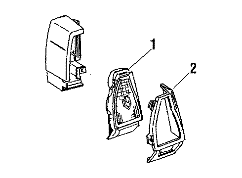 1986 Chevy Monte Carlo Housing, Passenger Side Diagram for 16505594