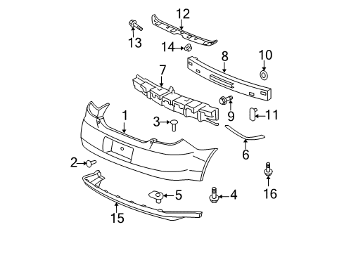 2008 Pontiac G6 Lower Cover Diagram for 22712777