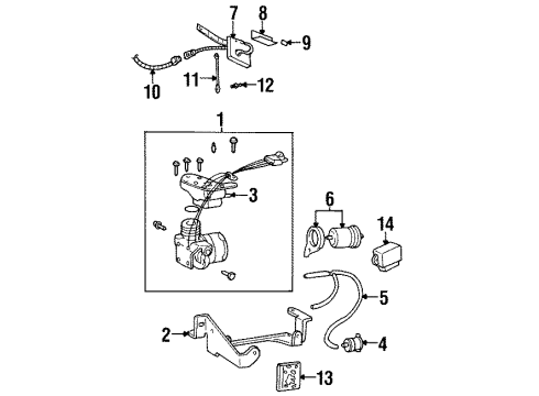 1997 Oldsmobile Silhouette Upper Trim Panel Stud Diagram for 20695864
