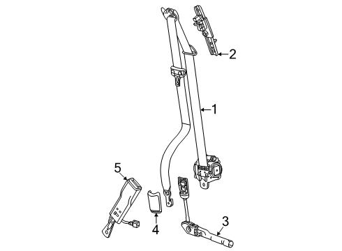 2025 Cadillac OPTIQ Front Seat Belts Diagram