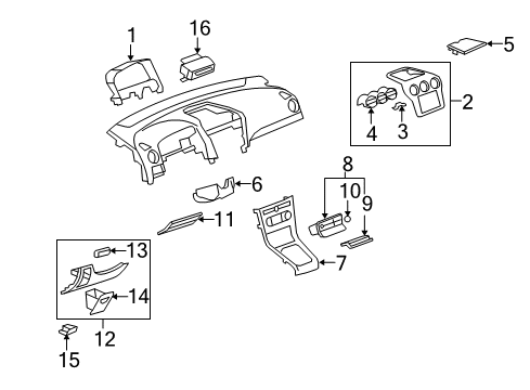 2010 Saturn Vue Instrument Panel Components Diagram