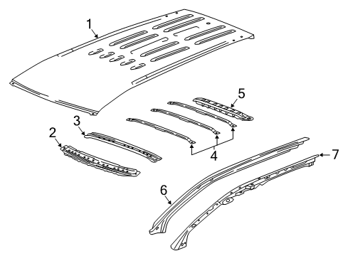 2023 GMC Acadia Roof & Components Diagram 2 - Thumbnail