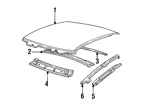 1996 Pontiac Grand Am Roof & Components Diagram 2 - Thumbnail
