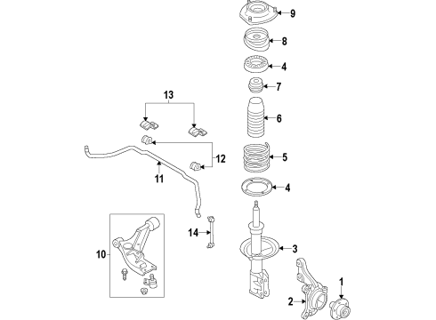 2013 Chevy Cruze Lower Control Arm - Front Diagram