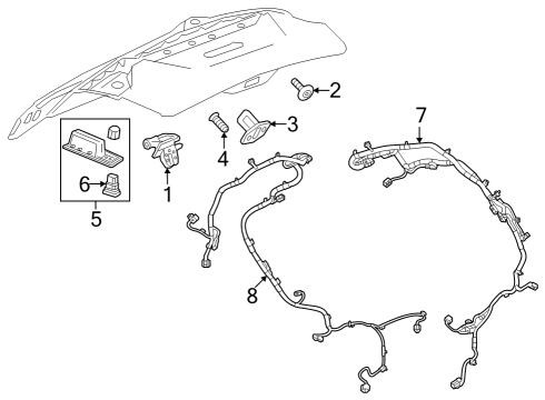 2025 Buick Envision Bolt, Rear Compartment Lid Or Tail Gate Latch Diagram for 11602919