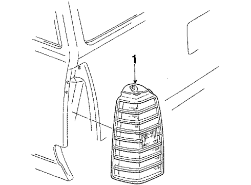 1988 Pontiac Sunbird Lens & Housing, Driver Side Diagram for 5974563