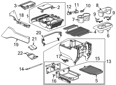 2021 GMC Yukon XL Bracket Diagram for 85151377