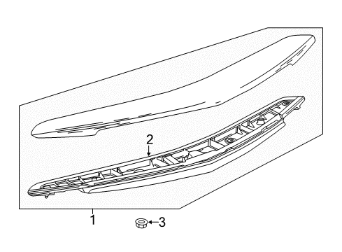 2014 Cadillac CTS Lamp Nut Diagram for 11609737