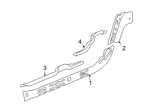 2005 Hummer H2 Filler, Driver Side Diagram for 15187438