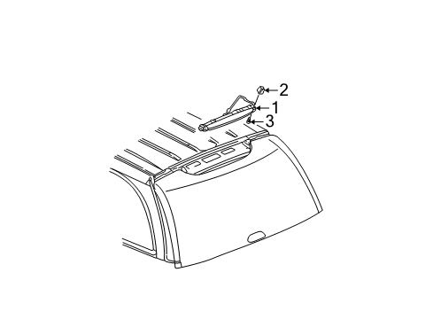 2003 Oldsmobile Bravada High Mount Lamp Diagram for 15201921