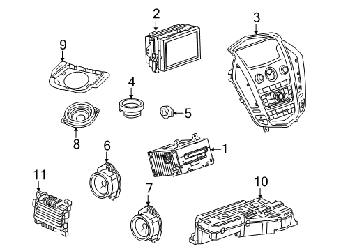 2010 Cadillac SRX Radio Diagram for 22870781