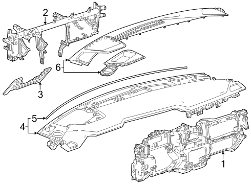 2024 GMC Sierra 2500 HD Instrument Panel Diagram 3 - Thumbnail
