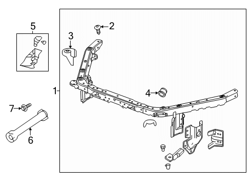 2022 Cadillac CT4 Radiator Support Diagram