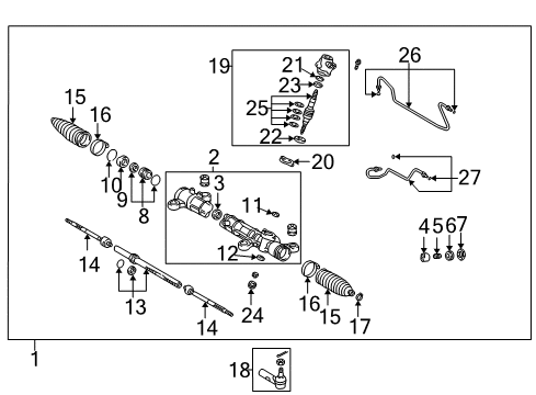 2007 Pontiac Vibe Boot Clamp Diagram for 94855009