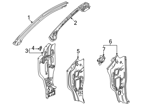 2024 Cadillac Escalade Hinge Pillar Diagram