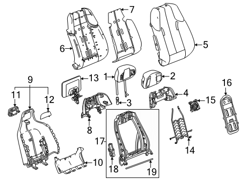 2025 Cadillac ESCALADE IQ Passenger Seat Components Diagram 2 - Thumbnail
