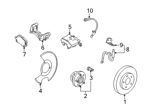 2016 Cadillac SRX Brake Pads Diagram for 20983942